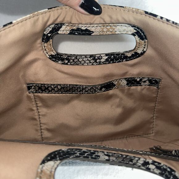 Nine West Snakeskin Envelope Purse Hand Bag Clutch Animal Print - Picture 9 of 9